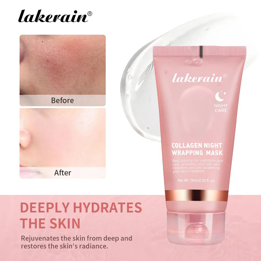 Collagen Wrapping Peel-Off Mask Rejuvenation Moisturizing Brightening Korean Face Mask Make Glowy Skin Elasticity Facial Mask