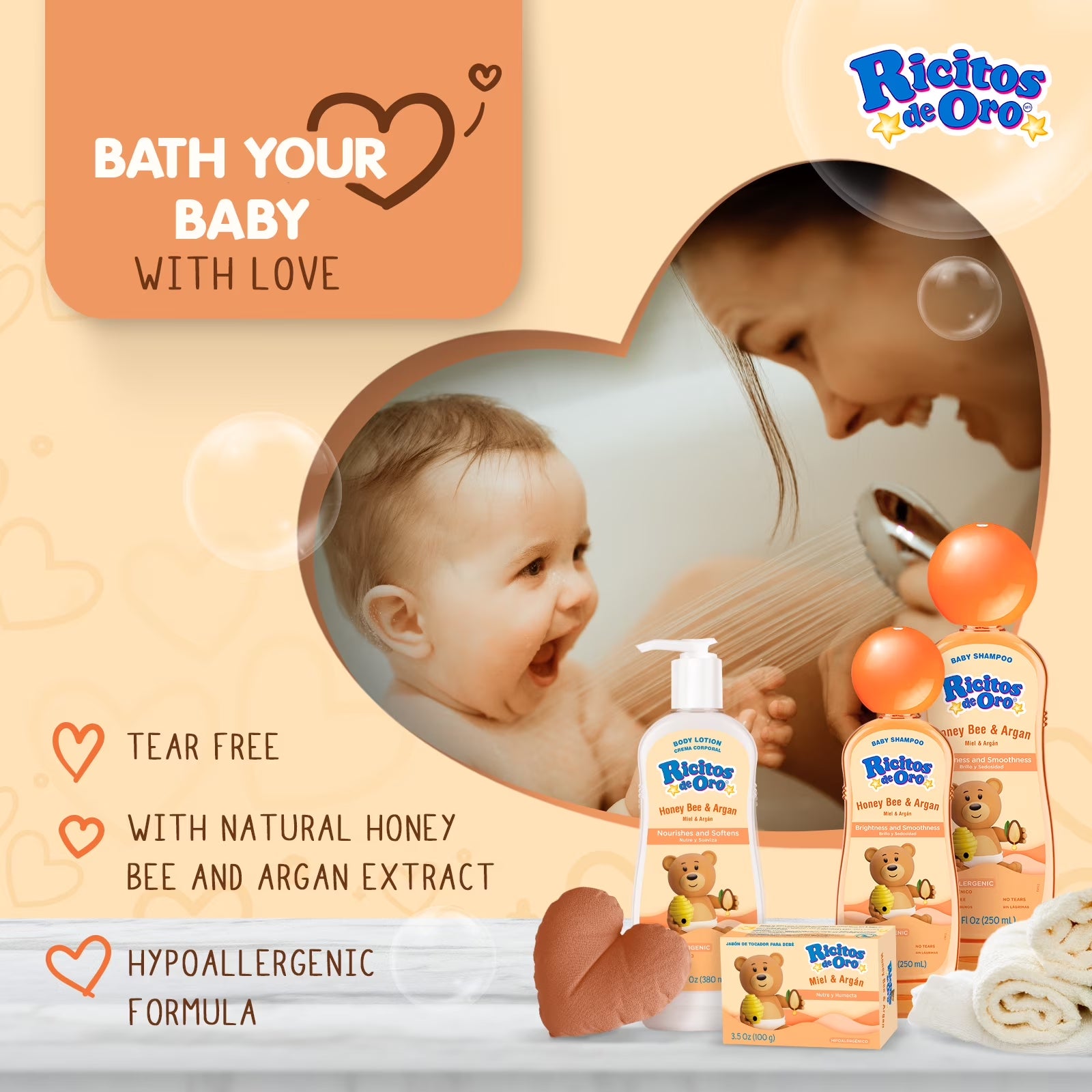 Hypoallergenic Honey Baby Shampoo 400Ml -  Miel Champu De Bebe (Pack Of