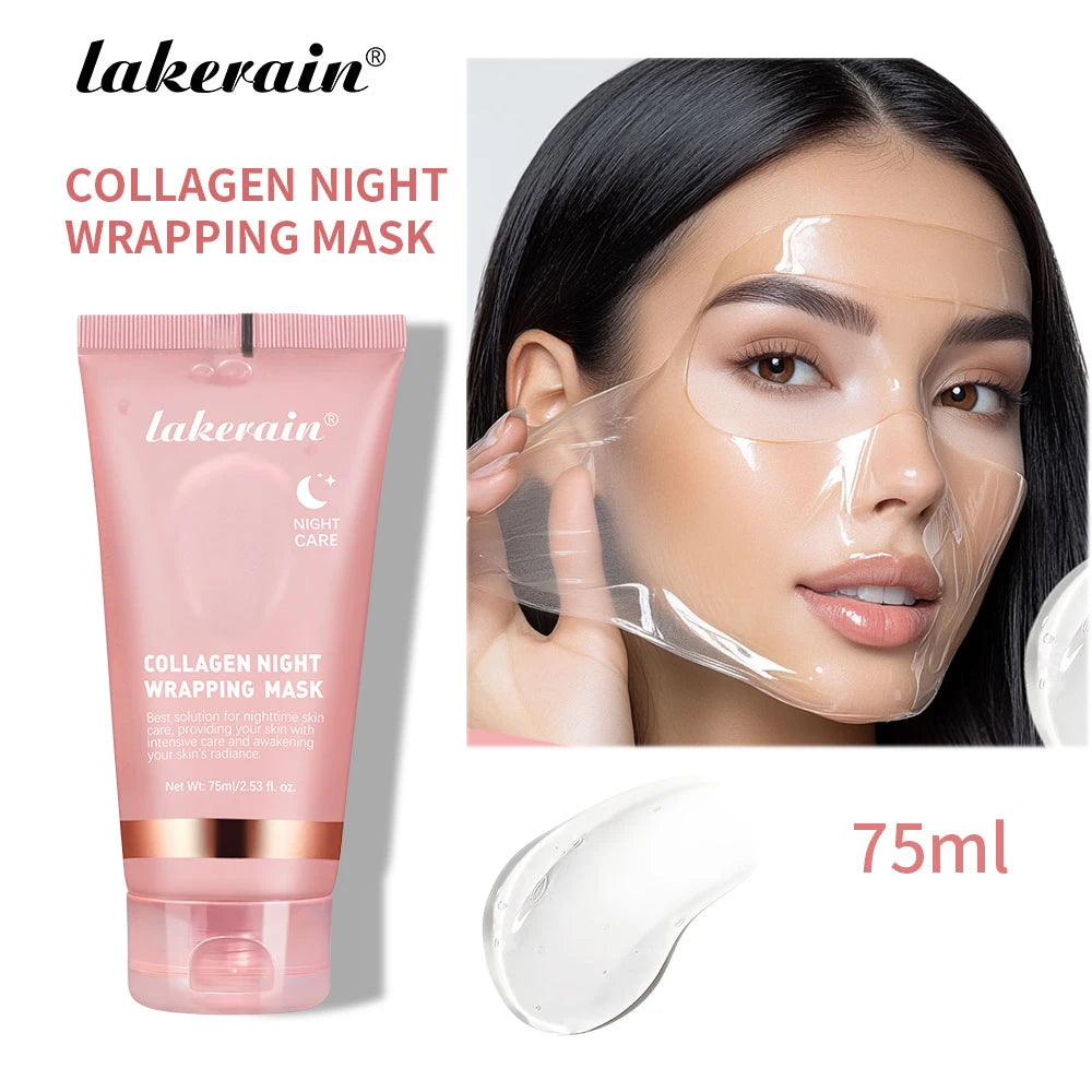 Collagen Wrapping Peel-Off Mask Rejuvenation Moisturizing Brightening Korean Face Mask Make Glowy Skin Elasticity Facial Mask