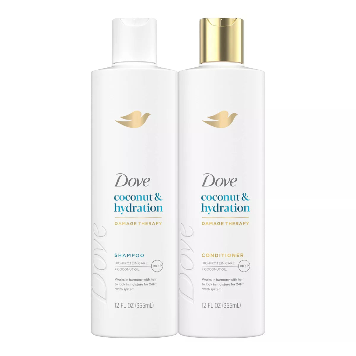 Dove Beauty Coconut & Hydration Shampoo & Conditioner Set - 12 Fl Oz/ 2Ct: for All Hair Types, Vegan, Moisturizing, Deep Hydration